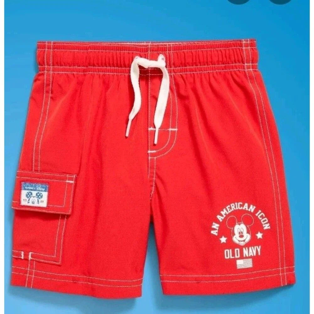 NWT Men's Old Navy X Disney Mickey Mouse Swim Trunks Shorts Size M